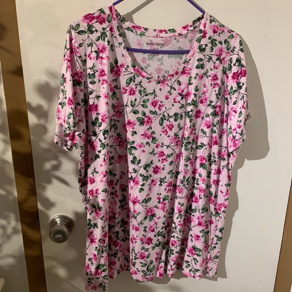 Woman within floral top